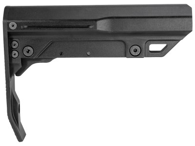 Mission First Tactical BMSMILMTLBL Battlelink Minimalist Mil-Spec Stock Black Aluminum for AR-15 Mil-Spec Buffer Tubes