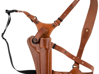 Galco GA128 Great Alaskan  Size Fits Chest Up To 54″ Tan Leather Shoulder/Torso Strap Fits Ruger GP100 Fits S&W L Frame Right Hand