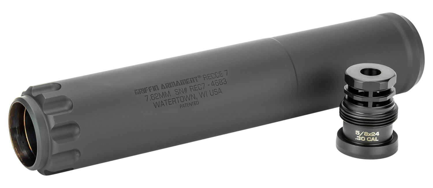 Griffin Armament GAREC7-W Recce 7  30 Cal 1.47″D Black Cerakote Stainless Steel 300 Win Mag Rated with Taper Mount