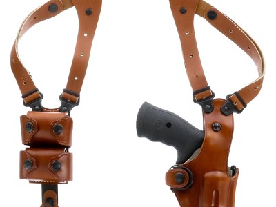 Galco VHS4104 VHS 4.0 Shoulder System Vertical Ambidextrous, Size Fits Chest Up To 56″, Tan Leather, Fits L Frame S&W Model 686 (4″ Barrel)