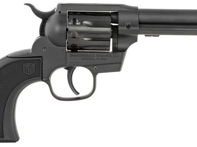 Diamondback DB051CA001 Sidekick  22 LR 9 Shot, 4.50″ Black Cerakote Steel Barrel, Black Cerakote Zinc Alloy Frame, Black Cerakote Cylinder, Black Checkered Nylon Grip, Hammer Safety, Exposed Hammer