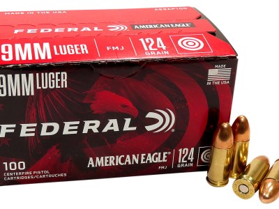Federal AE9AP100 American Eagle Handgun 9mmLuger 124gr Full Metal Jacket 100 Per Box/5 Case