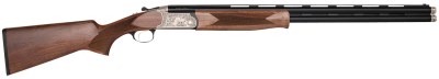 Charles Daly 930344 202A  Full Size 28 Gauge Break Open 3″ 2rd 26″ Blued Vent Rib Barrel, Silver Engraved Aluminum Receiver, Checkered Walnut Stock