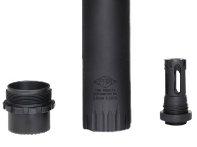Yankee Hill 2175MB28 Turbo T3 5.56mm, Black Stainless Steel/Inconel with 1/2″-28 tpi Muzzle Brake