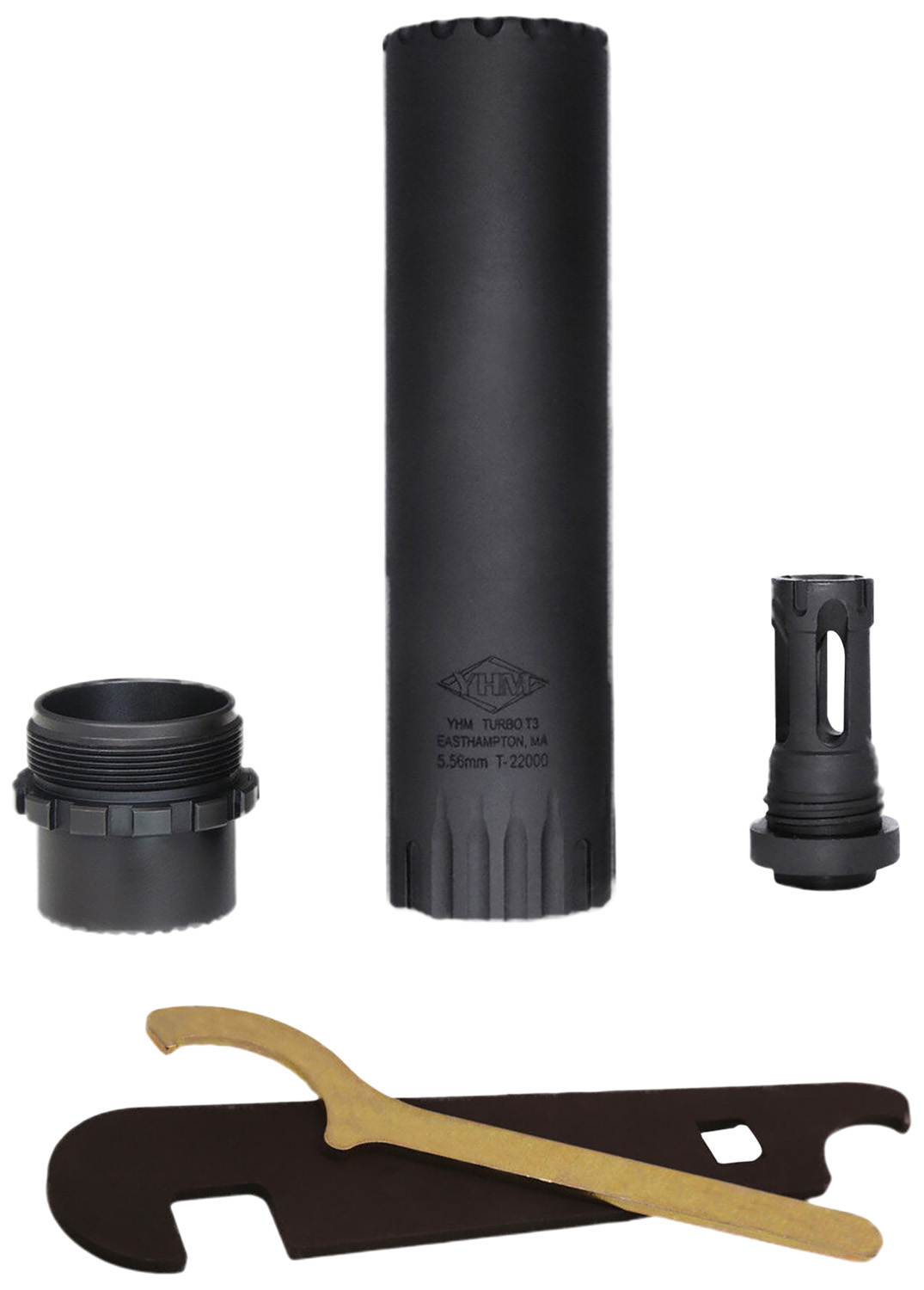 Yankee Hill 2175MB28 Turbo T3 5.56mm, Black Stainless Steel/Inconel with 1/2″-28 tpi Muzzle Brake