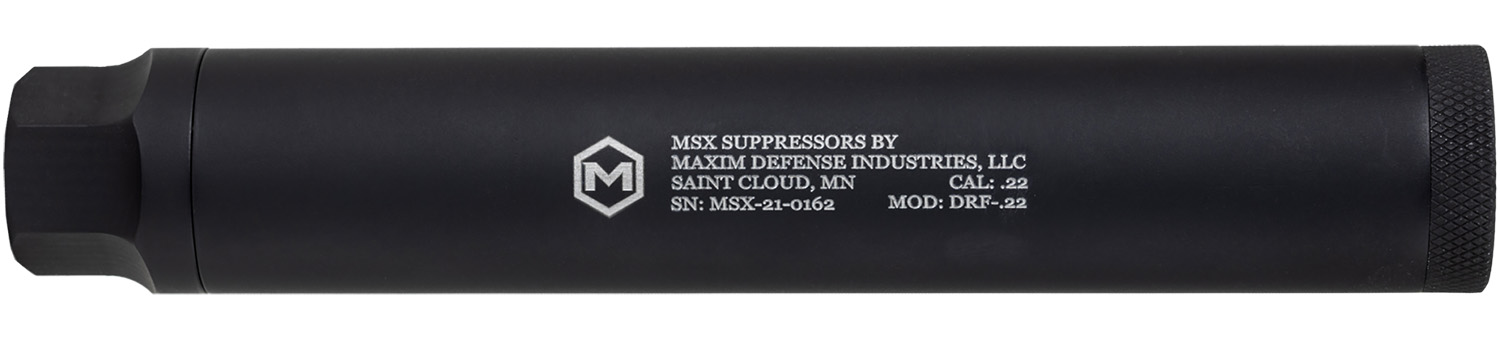 Maxim Defense MXM48351 DRF  22 Cal (Rimfire), 5.90″ Black Titanium/Aluminum, 1/2″-28 tpi Direct Thread Mount