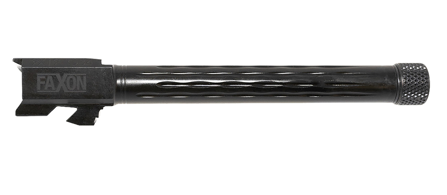 Faxon Firearms GB910N34LGQT Match Series  9mm Luger 5.75″ Fluted Threaded Black Nitride Stainless Steel, Fits Glock 34 Gen2-4