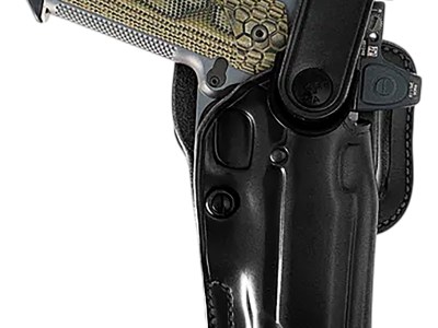 Galco APO224RB APO Strongside/Crossdraw OWB Black Steerhide Fits Glock 17 Gen1-5 Belt Holster Right Hand