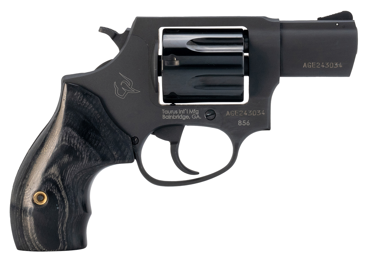 Taurus 2-85623 856  Small 38 Special +P 6 Shot 2″ Black Stainless Steel Barrel, Cylinder & Frame, Transfer Bar Safety, Exposed Hammer