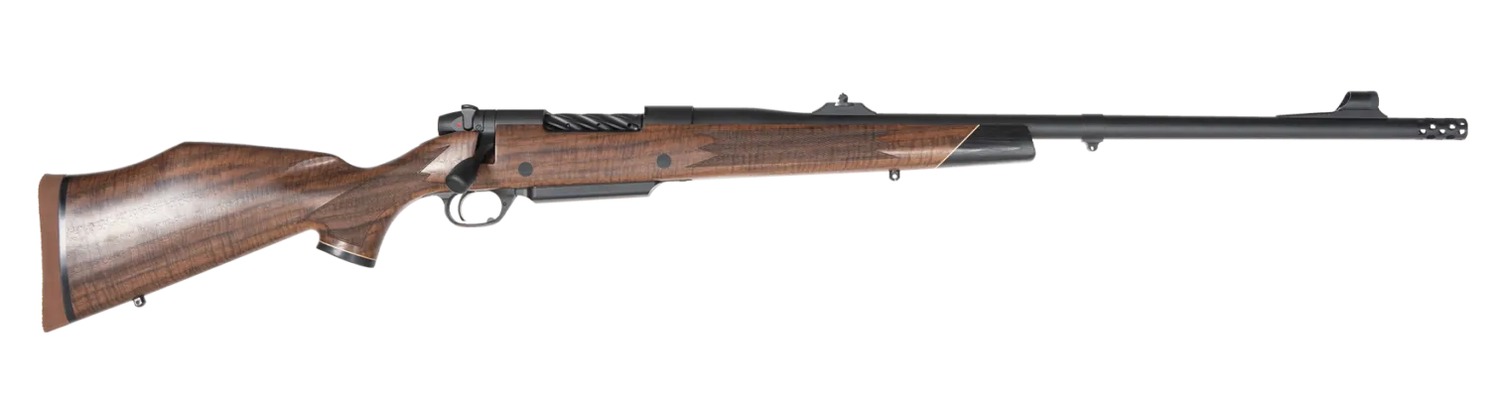 Weatherby MFT01N300WR6B Mark V Frontier Full Size 300 WBY Mag 3+1 24″ + 2″ Graphite Black Cerakote Threaded Barrel, Graphite Black Cerakote Steel Drilled & Tapped Receiver, Oiled Walnut Monte Carlo St