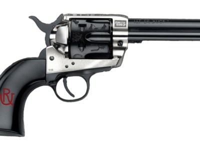 Pietta PFI357PR434BP 1873 Great Western II Pendleton Round?Up 357 Mag 6 Shot 4.75″ Blued Engraved Barrel & Cylinder, Ultra Black Engraved Grip, Exposed Hammer