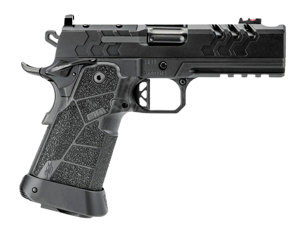 Kimber Mfg, Inc 3500105 2K11 Pro Comp Full Size Frame 9mm Luger 19+1 5″ Compensated Barrel, Black Stainless Steel Lightening Cut/Optic Ready/Serrated Slide, Black Stainless Steel Frame w/Beavertail &