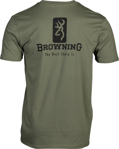 BROWNING SS T-SHIRT EMBLEM – MILITARY GREEN XXLARGE