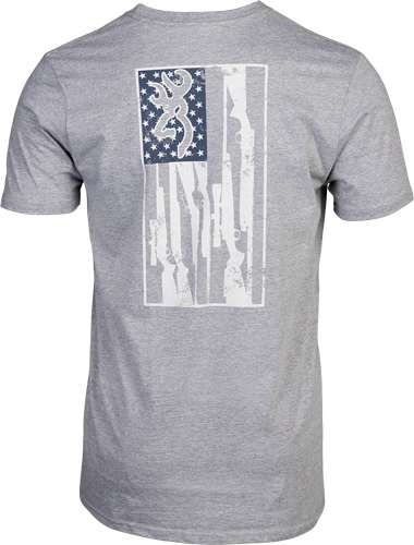 BROWNING SS T-SHIRT BROWNING – LEGACY FLAG HTHR GRAY XXLARGE