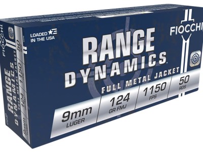 Fiocchi 9APB Range Dynamics  9mmLuger 124gr Full Metal Jacket 50 Per Box/20 Case
