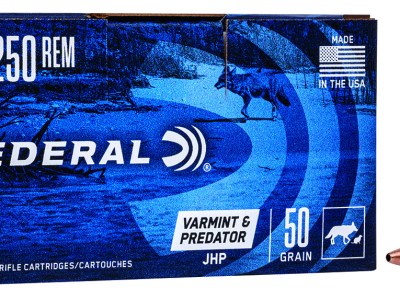 Federal AE2225050VP American Eagle Varmint & Predator 22-250Rem 50gr Jacketed Hollow Point 50 Per Box/5 Case