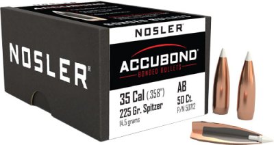 NOSLER BULLETS 35 CAL .358 – 225GR ACCUBOND 50CT