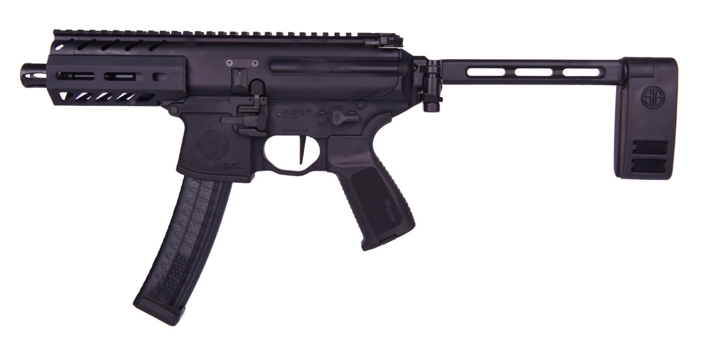SIG SAUER MPX 9MM PSTL 4.5″ BLK SA, PCB, MLOK, 1-35RD MAG