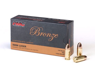 PMC 9MM 115GR FMJ 50RD BOX 1000RD CASE