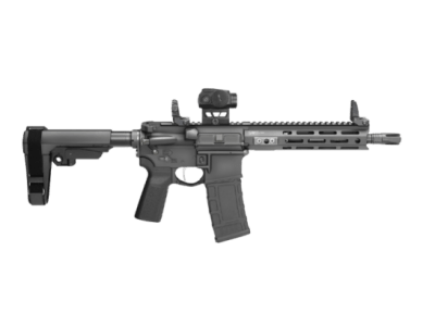 SPRINGFIELD ARMORY SAINT VICTOR GEAR PAC 300BLK 11.5″ PISTOL, SBA3, BLACK, FLIP UPS, 4-30RD