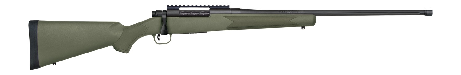 Mossberg 28223 Patriot  6.5 PRC 4+1 24″ Matte Blued Fluted Threaded Barrel, OD Green Synthetic Stock