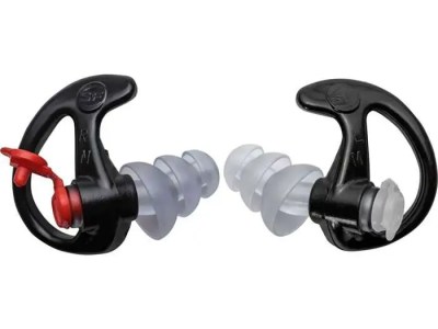 SUREFIRE TRIPLE-FLANGE FILTERED EARPLUGS MED 25 PAIR BLACK
