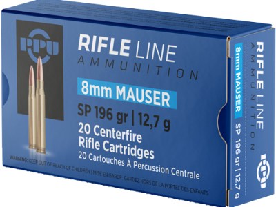 PPU 8MM MAUSER 196GR JSP – 20RD 10BX/CS